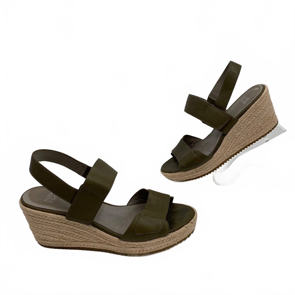 Eileen Fisher Green Wedges Slingback | Womens 7.5